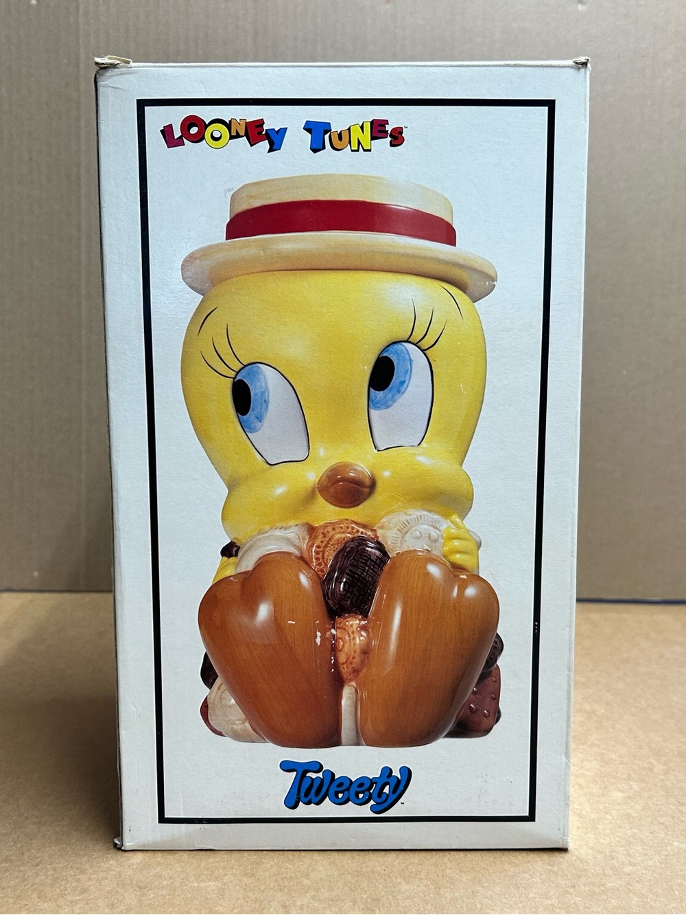 Looney Toons Tweety Bird Vintage Cookie Jar new Open Box Never Used 1993